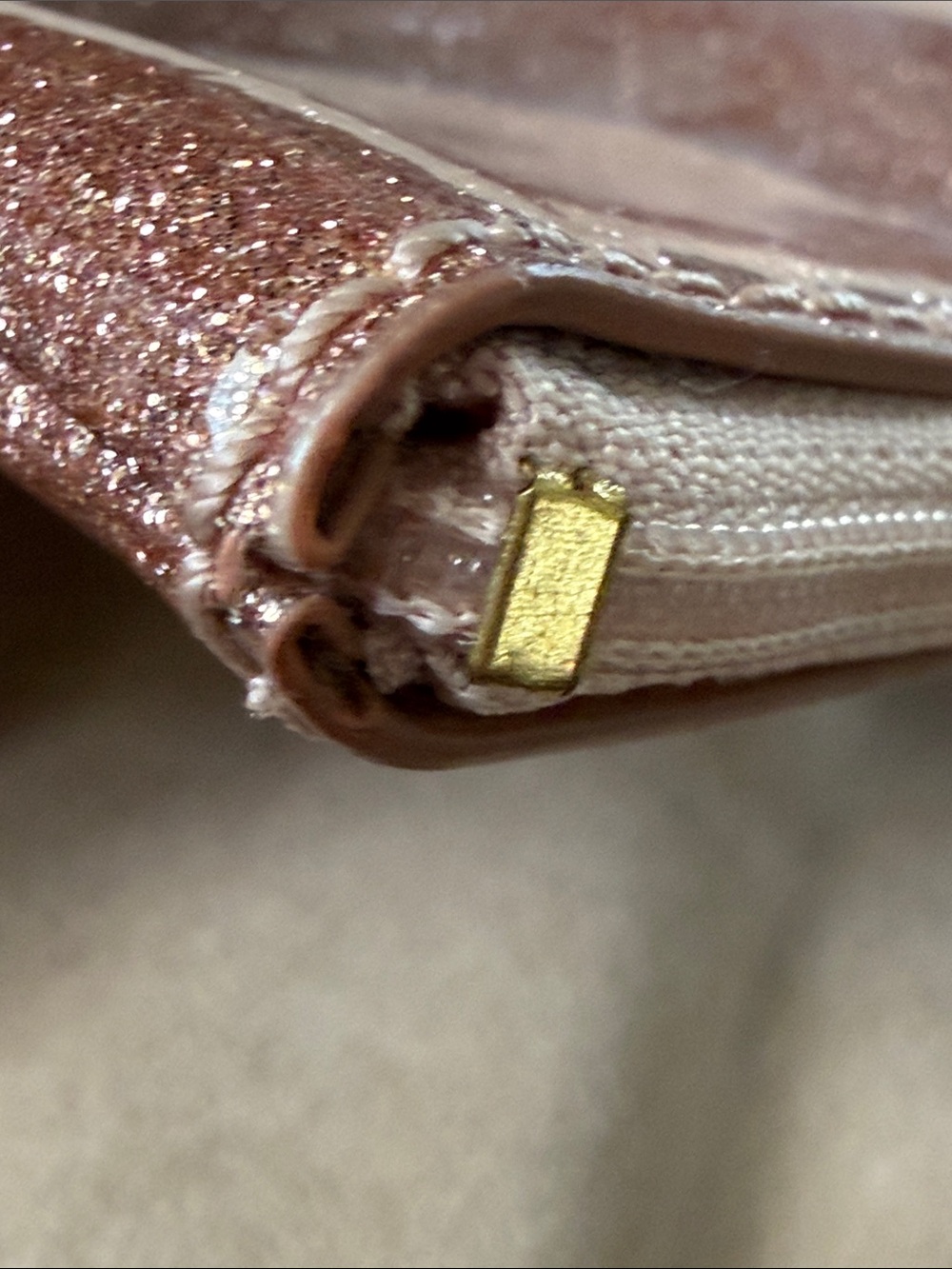 kate spade Rose Gold Glitter Wristlet Clutch - Picture 12 of 14